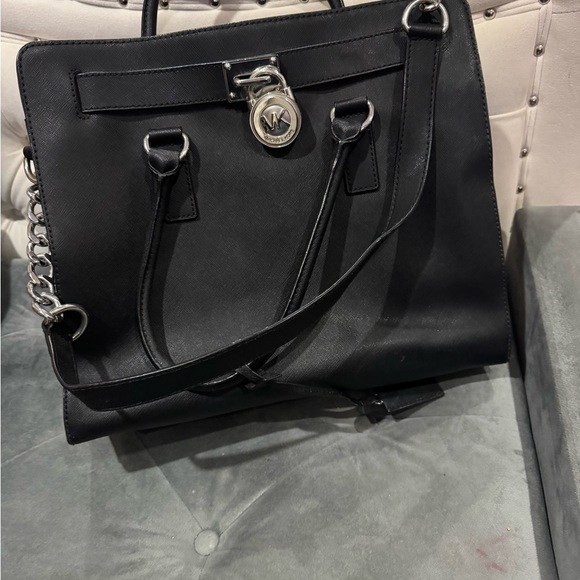 Black Leather Tote Bag